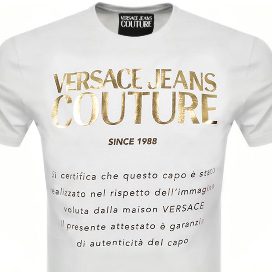 Alternative Image for ProductVersace Jeans Couture Foil T Shirt White2